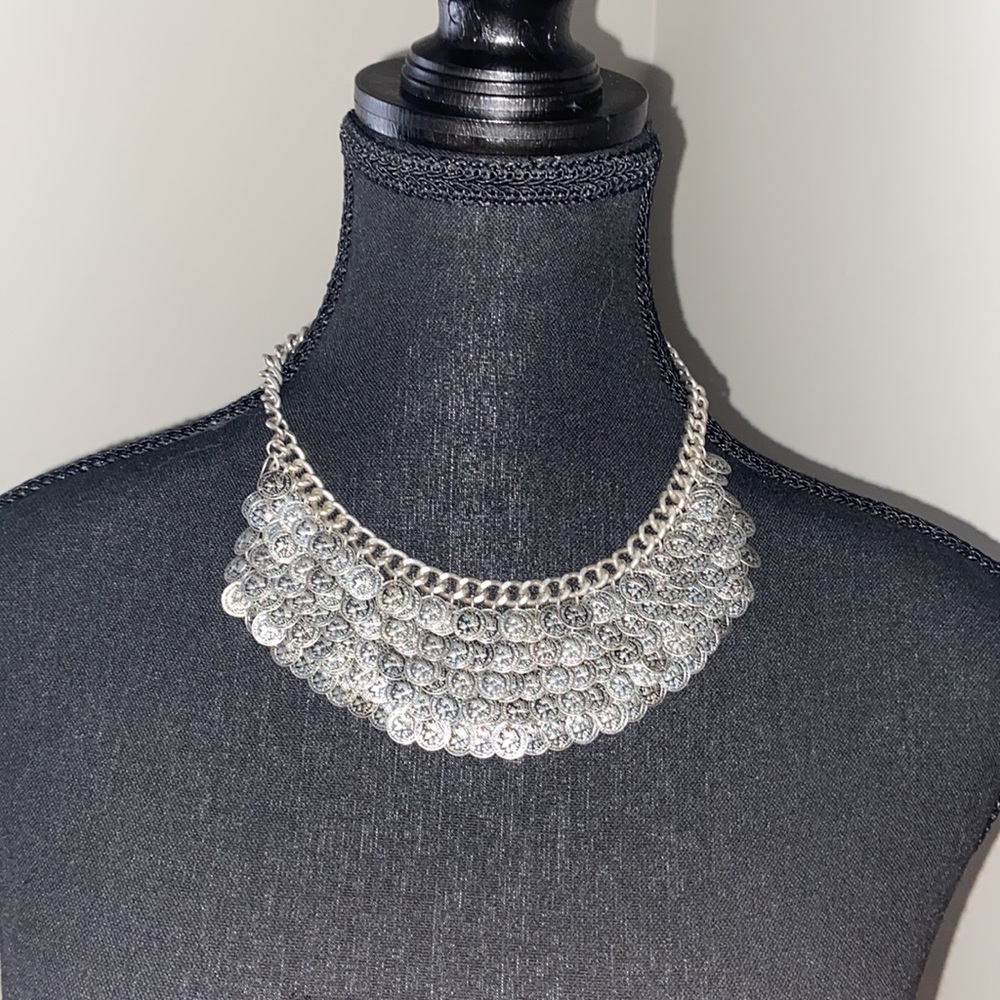 Metal coin necklace